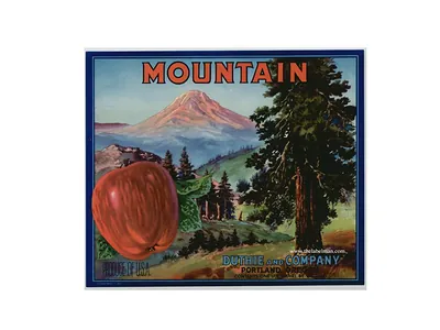 MOUNTAIN apple crate label, Duthie and Company, Portland