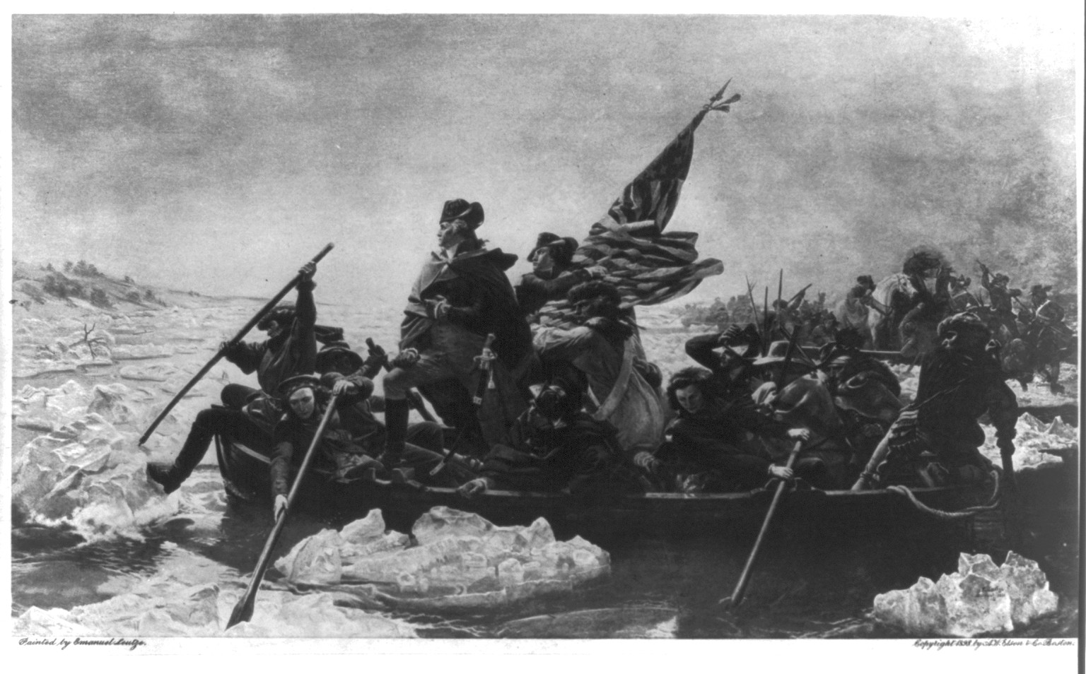 Washington crossing the Delaware, c1898 — historic print