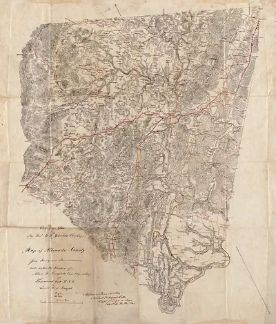 Map of Albemarle County from surveys and