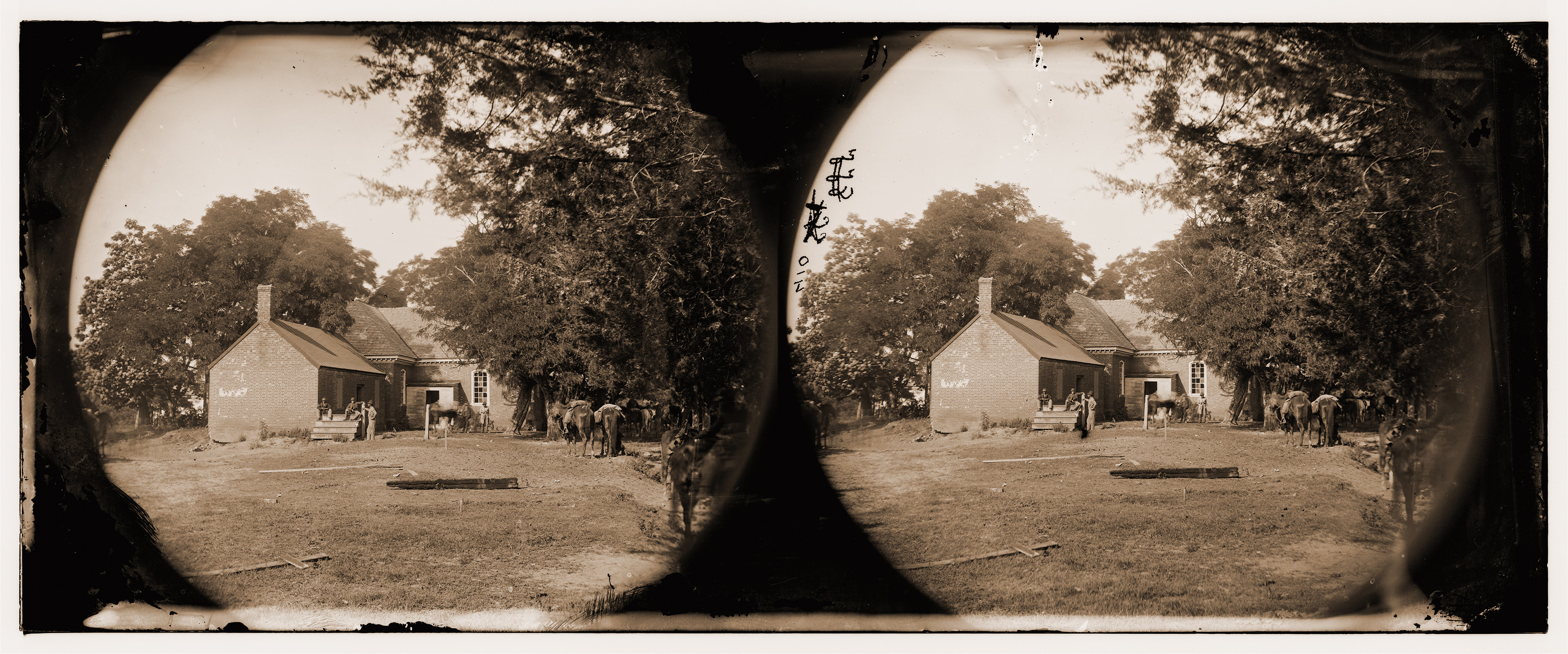 Charles City Courthouse Virginia. Rear view, 1864 — historic photograph