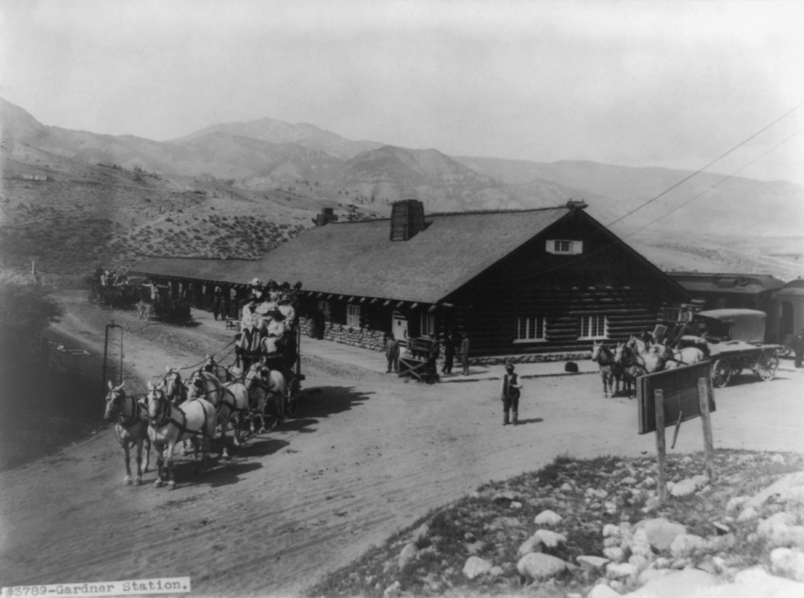 Gardner Station, Yellowstone National Park, Wyoming, c1913. — historic photograph