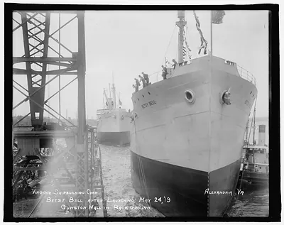 Virginia Shipbuilding Corp., Alexandria, Va. Betsy Bell after launching, May 24, 1919; G