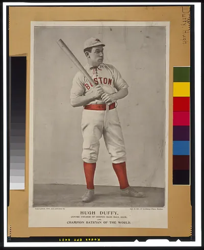 Hugh Duffy, centre fielder of Boston Base Ball Club, and champion batsman of the world