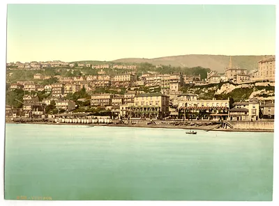 Ventnor from sea Isle of Wight England