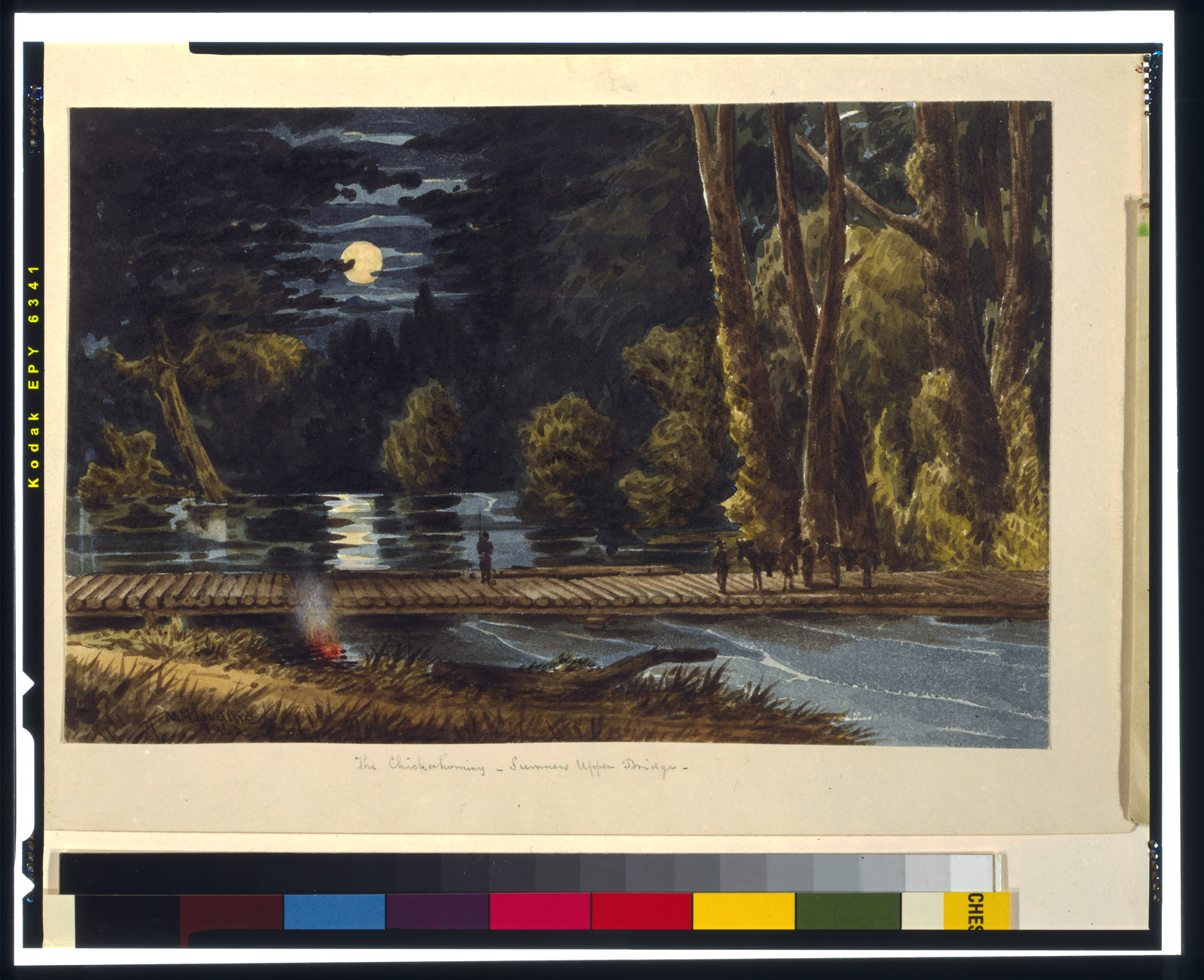 The Chickahominy - Sumners Upper Bridge / McIlvaine., 1862 — historic drawing