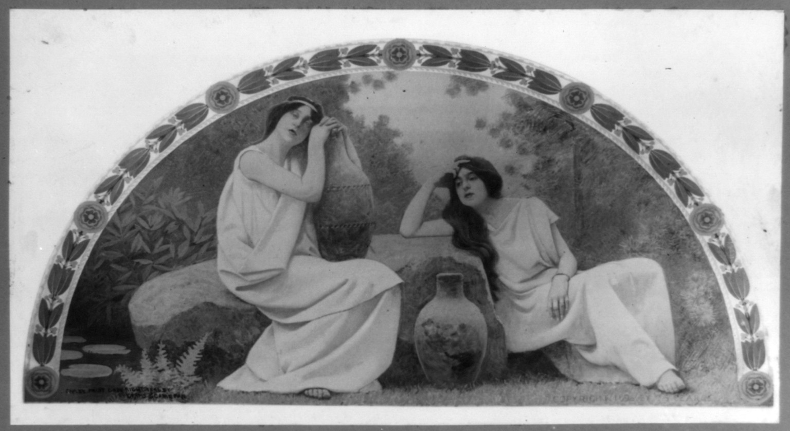 Murals in Library of Congress by Chas. Sprague Pearce - Rest"", [no date recorded on caption card] — historic photograph