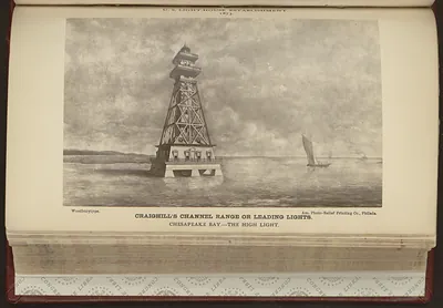 Craighill's channel range or leading lights, Chesapeake Bay--The high light