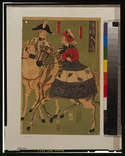 Gaikokujin no zu - Igirisu FuransuTITLE TRANSLATION:Portraits of foreigners - English French.