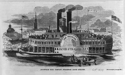 Louisville Mail Company Steamboat JACOB STRADER