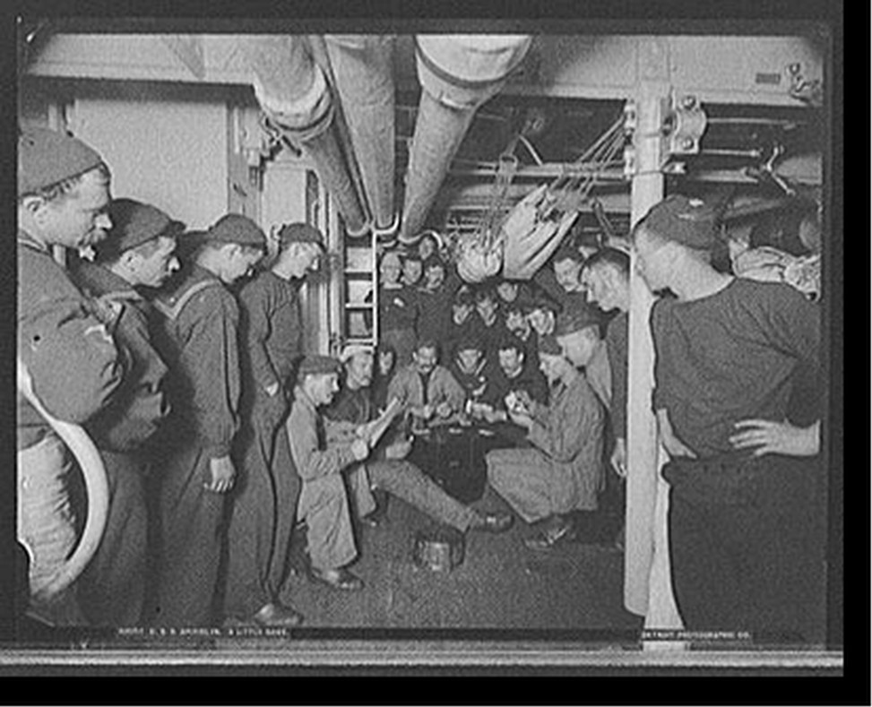 U.S.S. Brooklyn, a little game, [between 1896 and 1899] — historic photograph