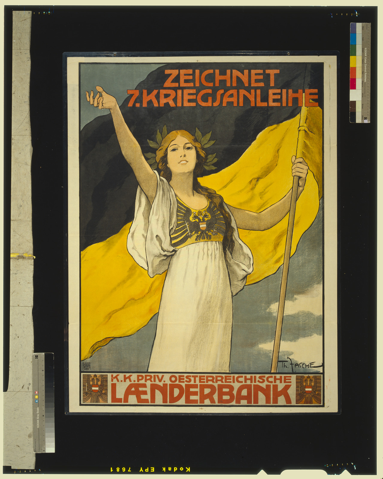 Zeichnet 7. Kriegsanleihe / Th. Fasche. — vintage poster