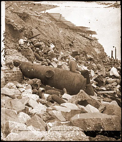 Charleston S.C. Site of the night attack on Fort Sumter September 8 1863