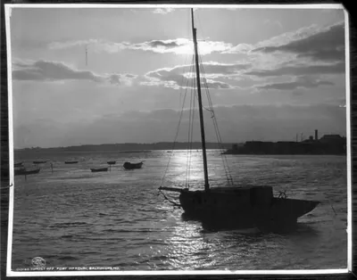 Sunset off Fort McHenry, Baltimore, Md.