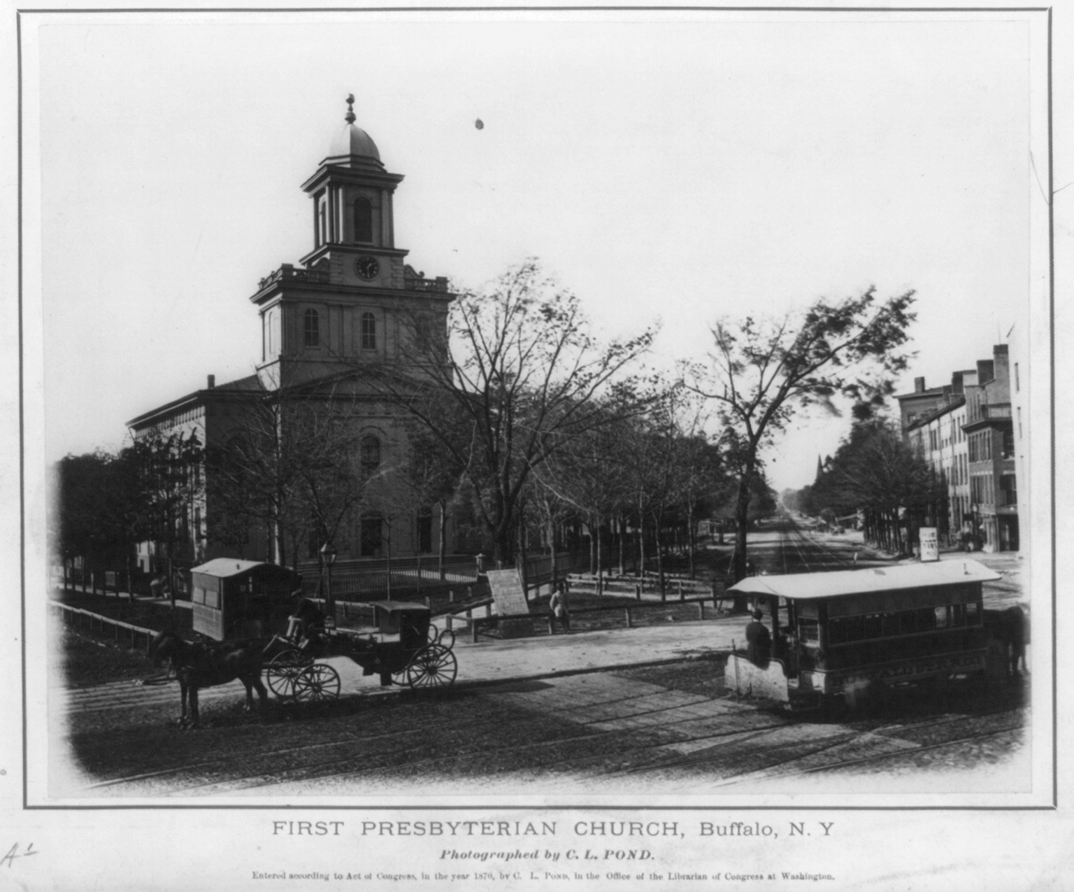 First Presbyterian Church, Buffalo, N.Y., c1870. — historic photograph