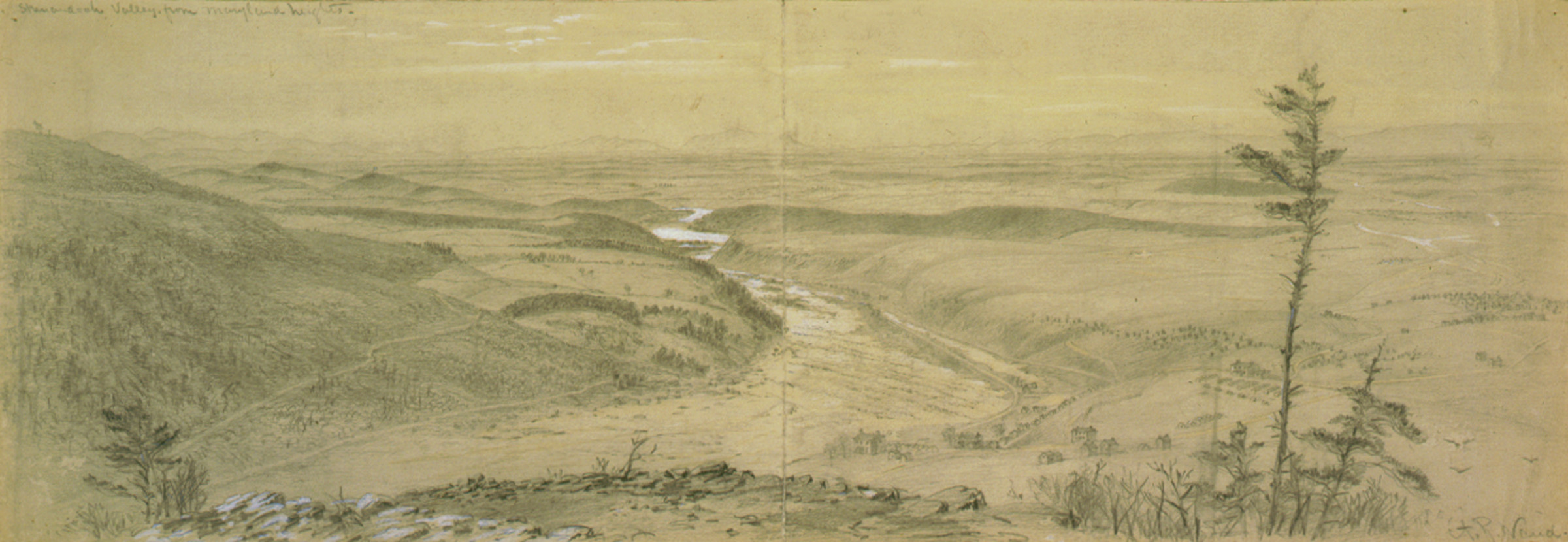Shenandoah Valley from Maryland heights, [1864] — historic drawing