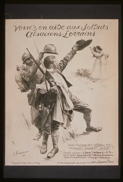 Venez en aide aux soldats Alsaciens-Lorraines.