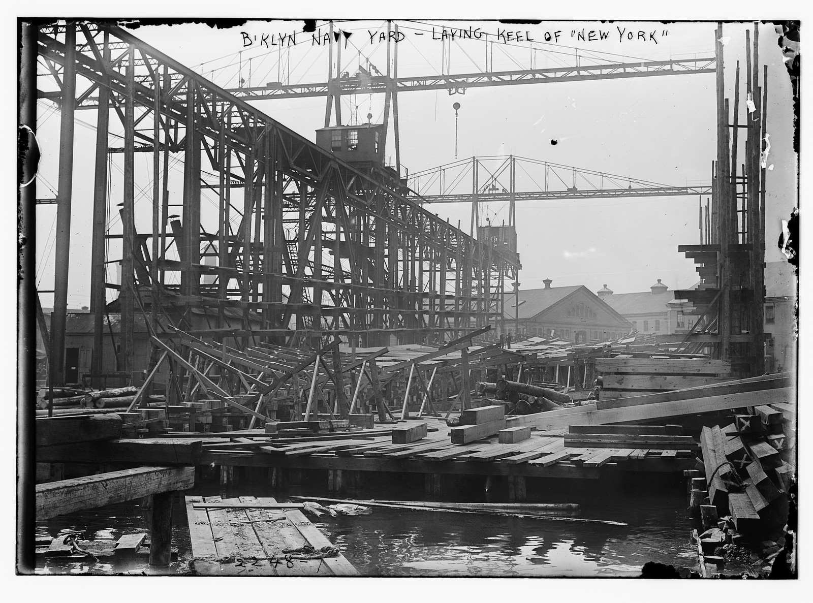 B'klyn Navy Yard-Laying Keel of NEW YORK, n/a — historic photograph
