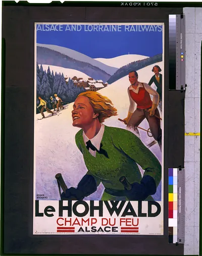Le Hohwald. Champ du Feu, Alsace / Roger Broders ; printed by the Chemins de fer D'Alsace et de Lorraine (Railways of Alsace and Lorraine)