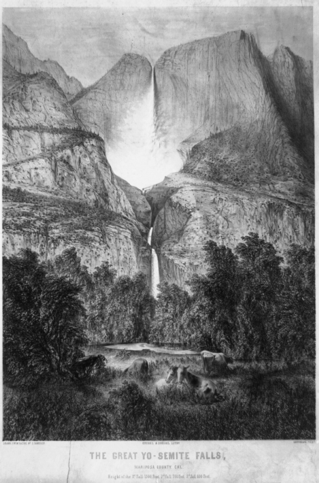 The great Yo-semite Falls, Mariposa County, Cal., [no date recorded on shelflist card] — historic print