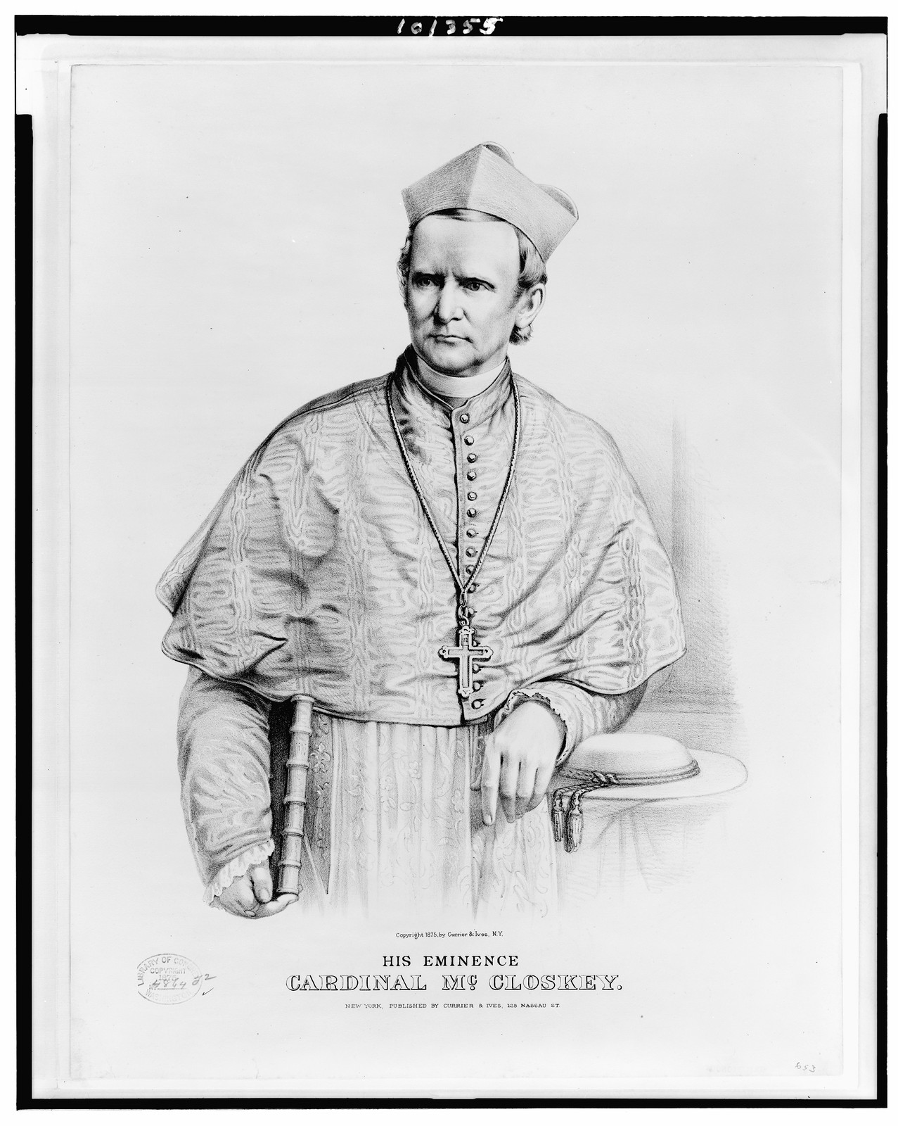 His eminence Cardinal McCloskey, New York : published by Currier & Ives, c1875. — antique lithograph