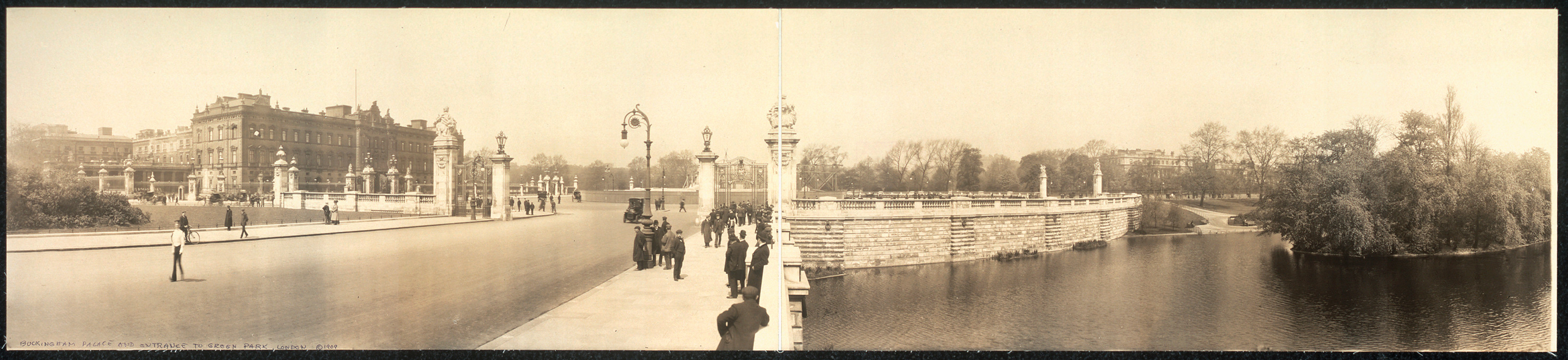 Buckingham Green Park, London, England, 1909, 1909 — historic image