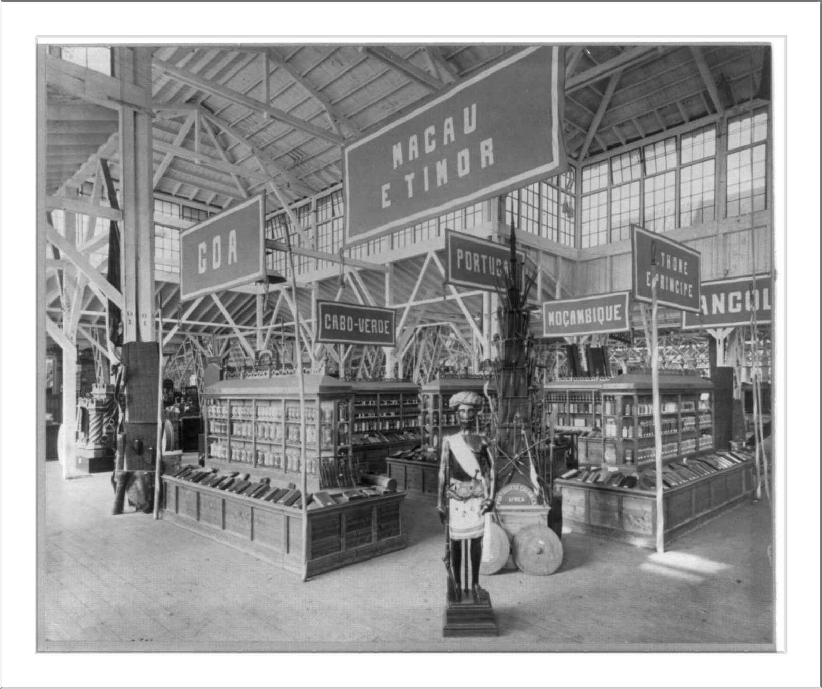 [Centennial Exhibition, Philadelphia, 1876: Exhibits of Portuguese African colonies], 1875 — historic photograph