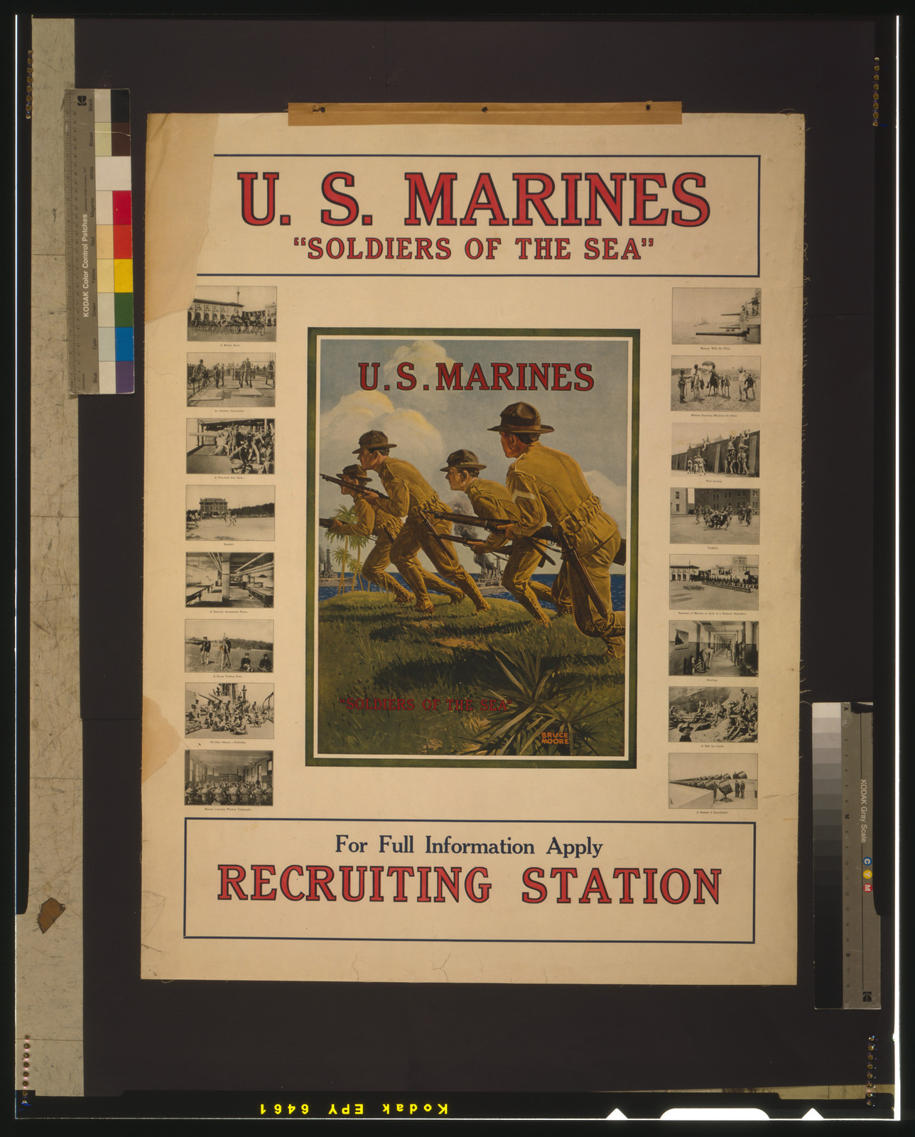 U.S. Marines - Soldiers of the sea" / Bruce Moore.", [between 1914 and 1918] — vintage poster