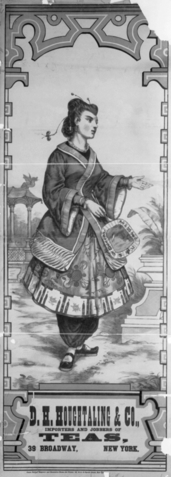 D.H. Houghtaling & Co. ... Teas, New York : Reilley (James) Printing Co., 1878. — vintage poster