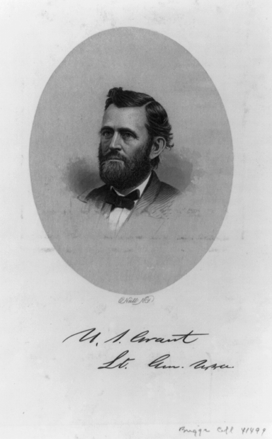 Ulysses S. (Ulysses Simpson) Grant, 1822-1885, [no date recorded on caption card] — antique engraving