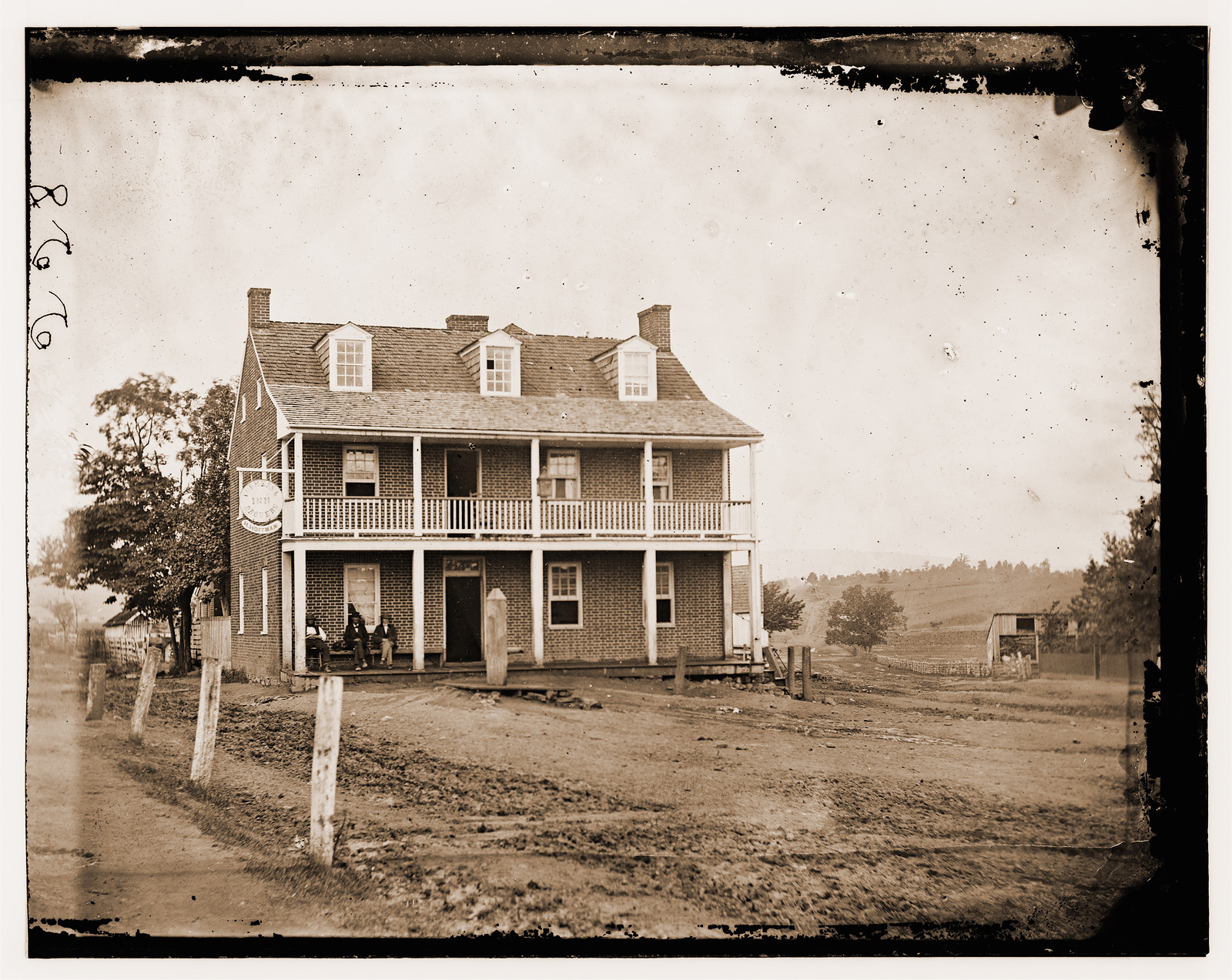 Emmitsburg Maryland. Farmers Inn and Hotel where our special artist was captured Ju, 1863 — historic photograph