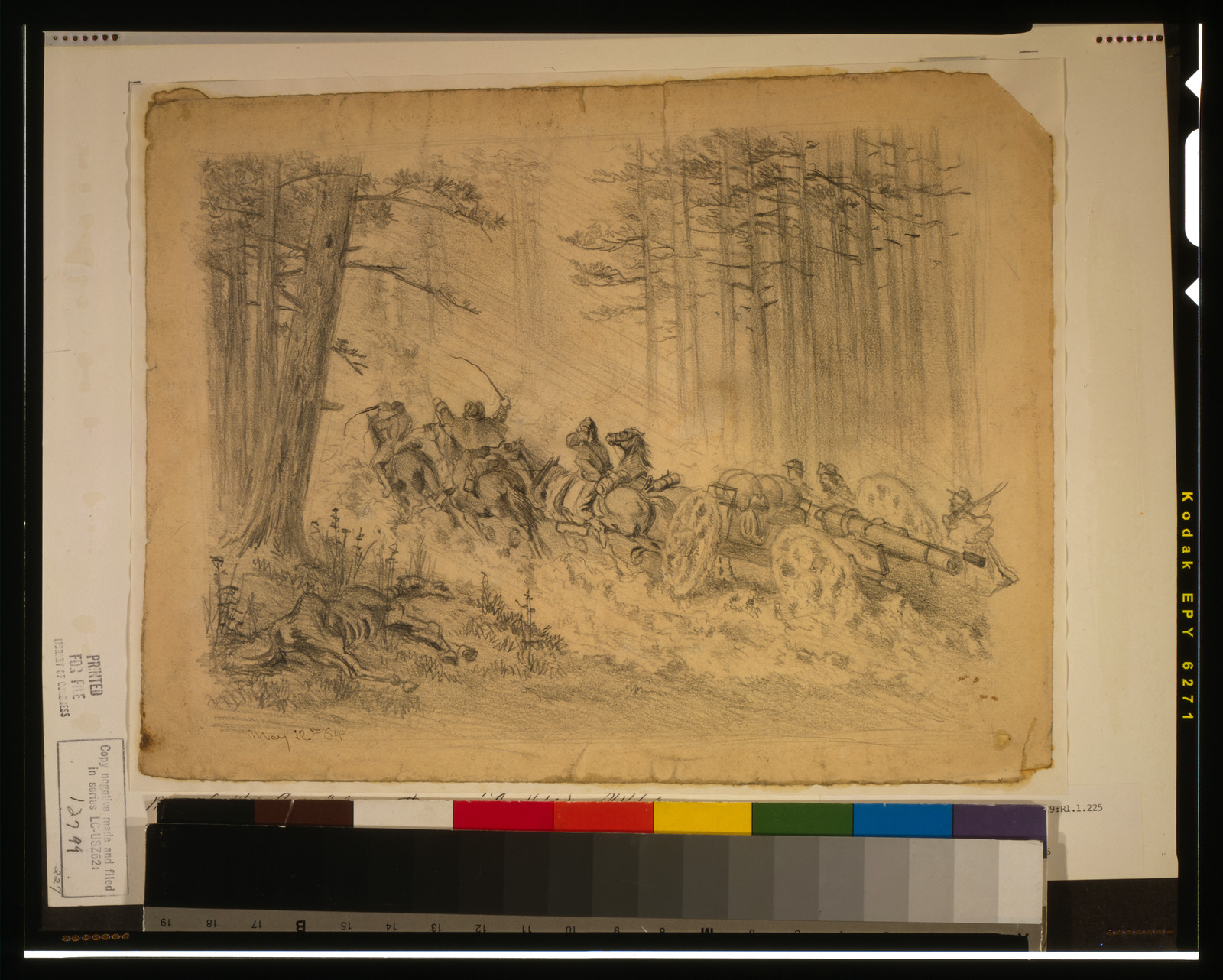 A stormy march--(Artillery)--Spotsylvania Court House, 1864 May 12. — historic drawing