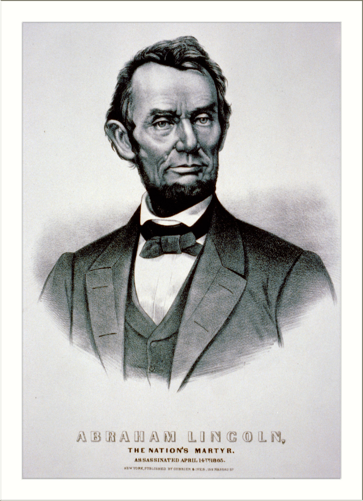 Abraham Lincoln, The Nation's Martyr, Assassinated April 14, 1865 — historic image