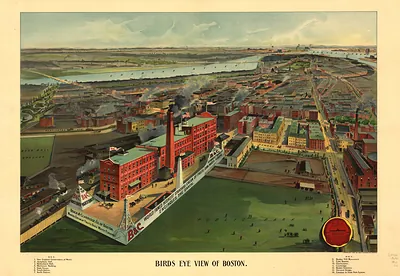 Birds Eye View of Boston