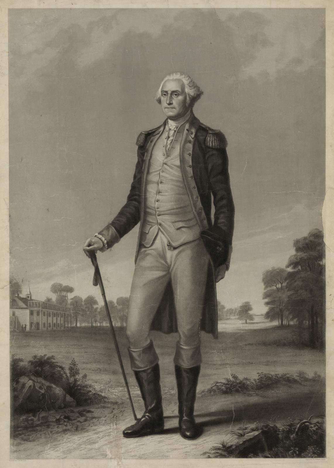 Washington, c. 1850s — antique engraving