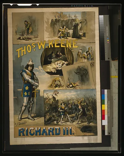 Thos. W. Keene in Richard III, theatre poster