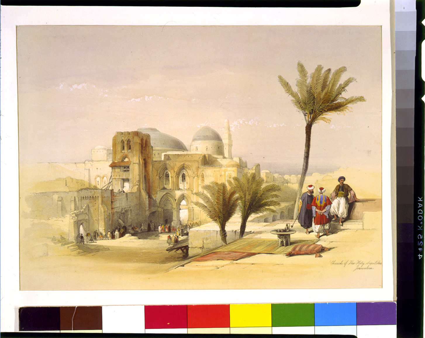 Church of the Holy Sepulchre Jerusalem, [published 1842] — antique lithograph