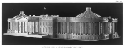 White House. Model of proposed enlargement (North Front)