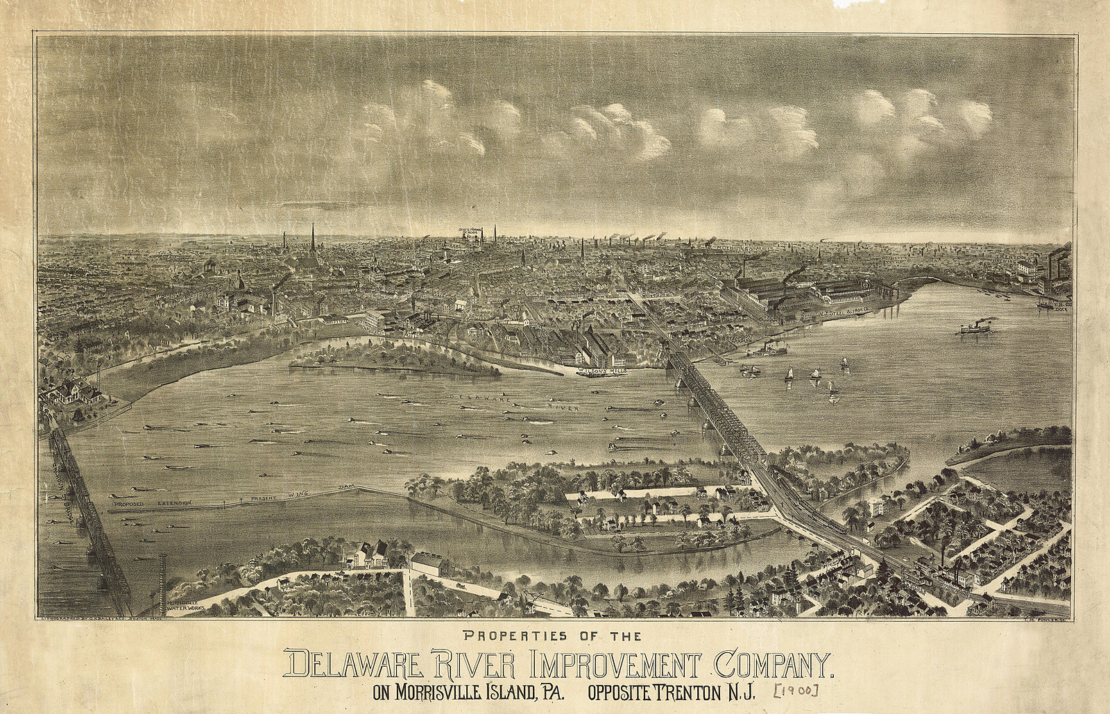 Morrisville 2, Pennsylvania, 1893, 1893 — antique map