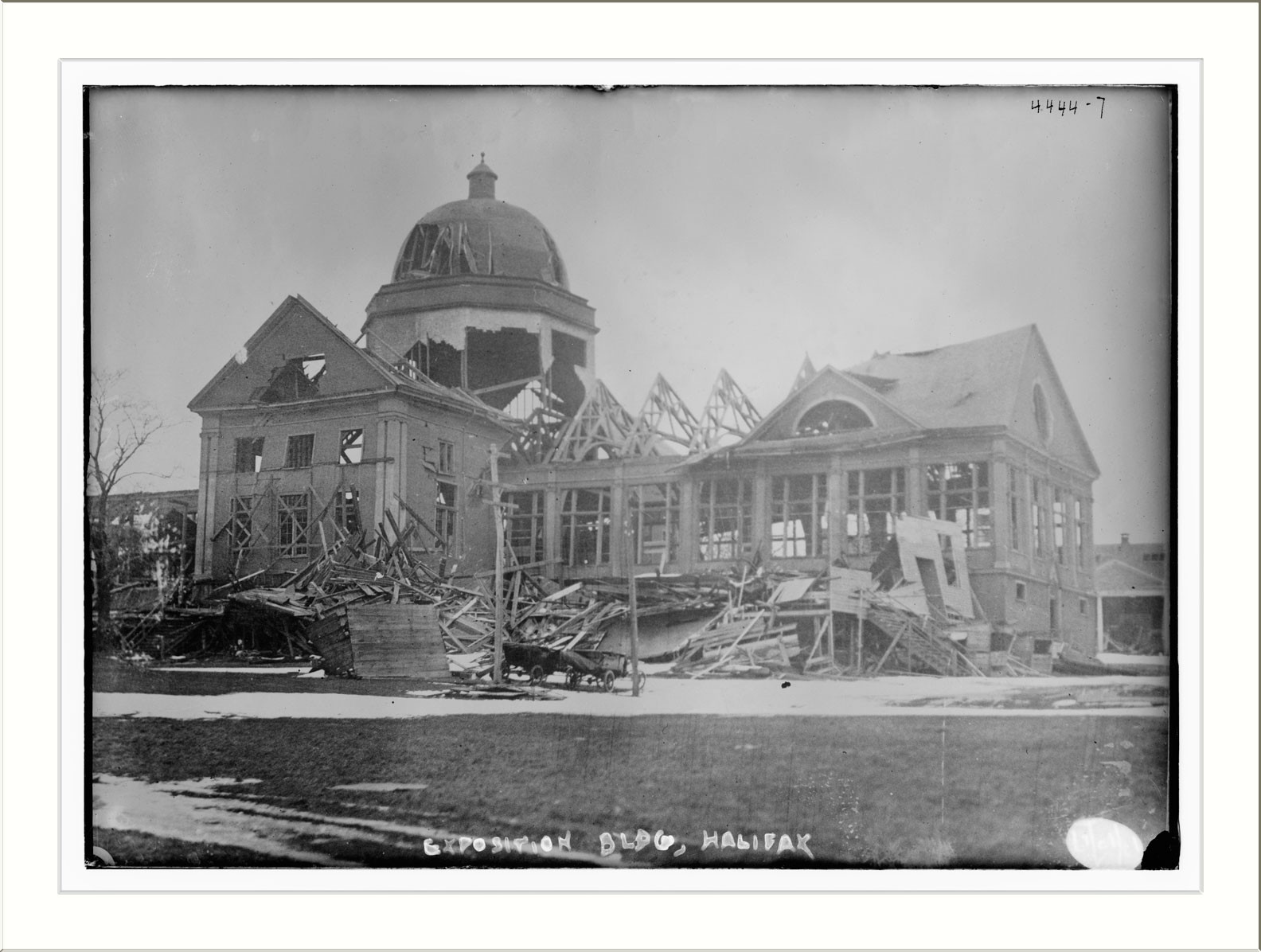 Exposition bldg., Halifax wreckage, n/a — historic photograph