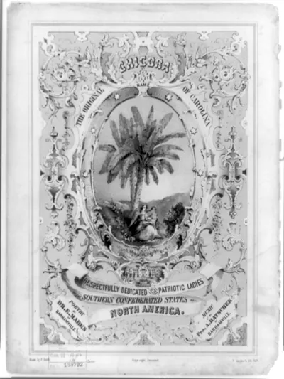 Chicora the original name of Carolina. Respectfully dedicated to the patriotic ladies of the Southern Confederated States of North American