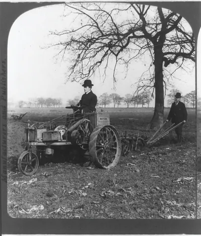 Automobile plow--in use in England
