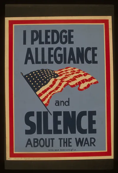 I pledge allegiance and silence about the war