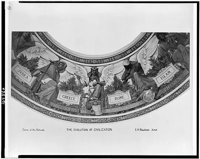 The Evolution of civilization, dome of the rotunda / E.H. Blashfield, artist.