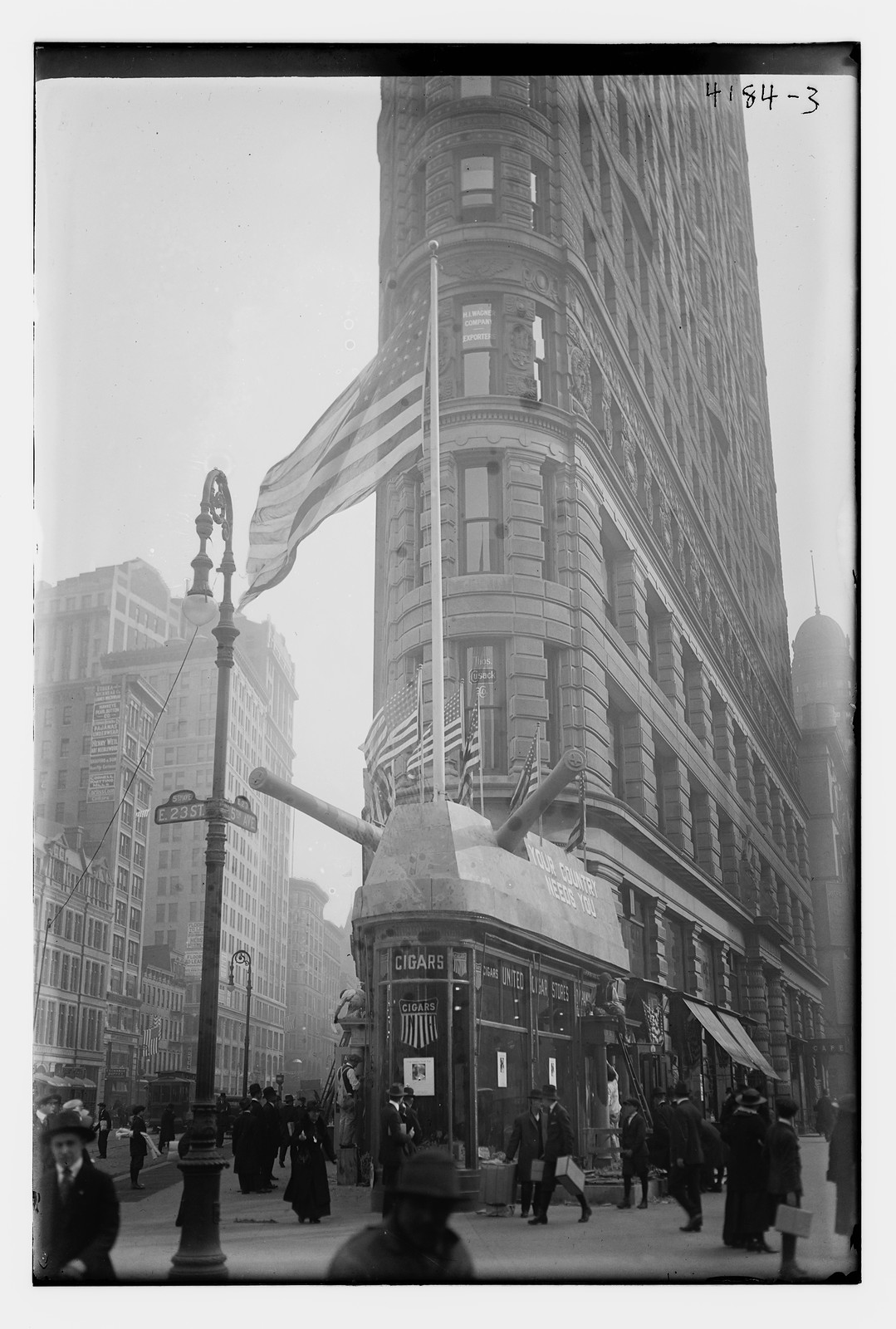 Recruiting address -- 23d & Brdway, N.Y., n/a — historic photograph