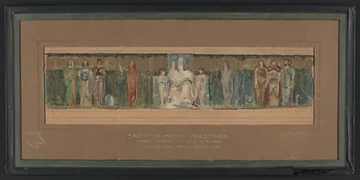 Study for Mosaic Processional, Cornell University, Ithaca, New York