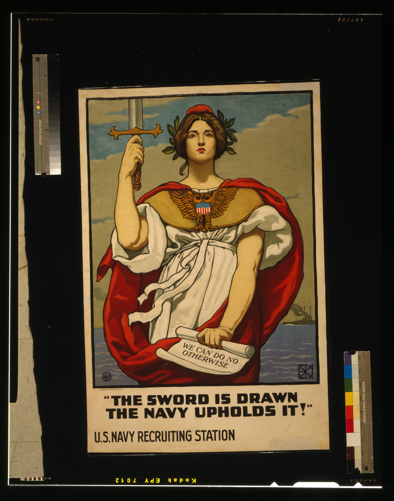 The sword is drawn the Navy upholds it! / painted by Kenyon Cox N.A., 1917 — vintage poster