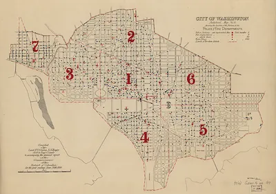 City of Washington Statistical Map No. 4: Police and Fire Stations