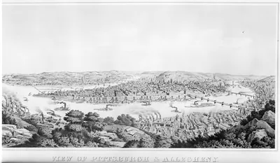 View of Pittsburgh & Allegheny / Otto Krebs lith., Pittsburgh.