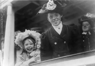 Ellis Island, N.Y. - one of the 1000 marriageable girls" on the "Baltic""