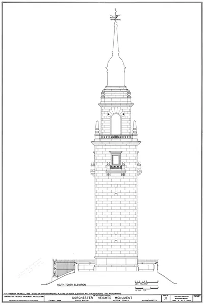 South Tower Elevation, Dorchester Heights Monument, South Boston